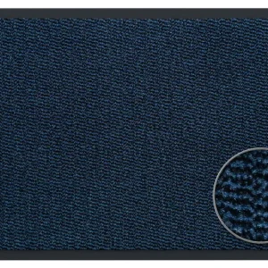 Nur Für Kurze Zeit Schmutzfangmatte Sauberlaufteppich blau-schwarz, 60x90 / 90x150 / 120x180 cm