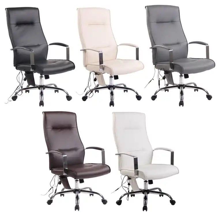 Massagesessel als Leder-Chefsessel PORTO Geld-Zurück-Garantie